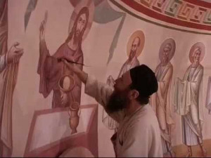 Росписи архимандрита Зинона (Теодора) в нижнем храме Феодоровского собора в Санкт-Петербурге